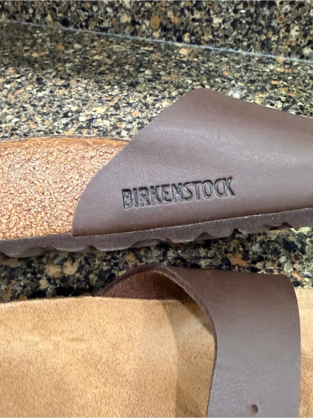 Birkenstock Brown Single-Strap Slide Sandals with Buckle Mens 10